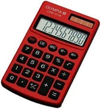 Image of Olympia 1110 Pocket Calculator with LCD Red