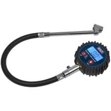 Image of Sealey Digital Tyre Pressure Gauge with Twin Push-On Connector