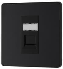 Image of British General EVOLVE Decorative Screwless Switches and Sockets Black Insert