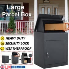 Image of Extra Large Parcel Box Lockable Package Delivery Letter Post Storage Drop Box UK
