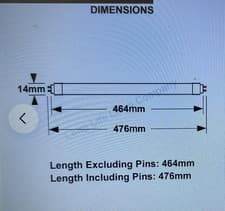 Image of T4 16w fluorescent tube lamps 4000k cool white Pack of 7
