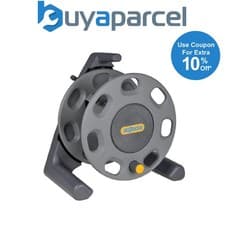 Image of Hozelock 30m Compact Floor Standing Hose Reel 2410 Manual Rewind