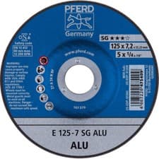 Image of PFERD 62212622 Sg Alu Grinding Disc 125mm for Aluminium 10 pcs
