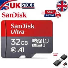 Image of SanDisk Ultra Memory SD 32GB Class 10 SDHC Memory Card & Adapter