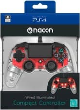Image of PS4 Nacon Illuminated Compact Controller - Red PlayStation 4 New