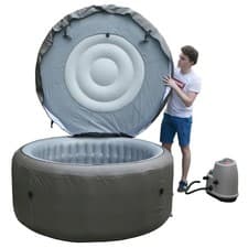 Image of Canadian Spa Grand Rapids 4-Person Inflatable Hot Tub with 110 Jets & LED Light