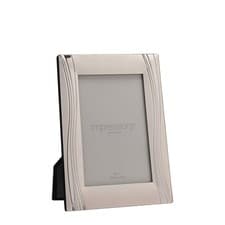 Image of Impressions Satin Finish Silver Plated Photo Frames Shiny Wavy Design