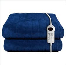 Image of Russell Hobbs RHHT1003BLU Electric Heated Throw Blanket Sherpa Microfleece Blue