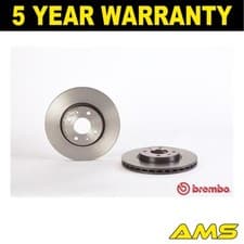 Image of Fits Panda Doblo 500 Fiorino Stilo Bipper Nemo MiTo Brake Discs Front AMS