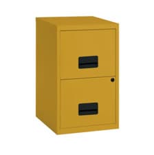 Image of 2 DRAWER 'PIERRE HENRY' YELLOW  MAXI FILING CABINET  A4 / NEW +FREE DEL