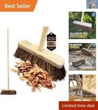 Image of 10” Garden Brush with Long Handle - Heavy Duty Stiff Bristles for All Surfaces