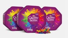 Image of Nestle Quality Street Chocolate Tub 550g x 3 Triple Pack Assorted Sweets