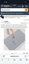 Image of Stone Bath Mat Quick Dry Diatomaceous Earth Shower Mat Non-Slip Bath Mat Grey