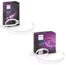 Image of Philips Hue Smart 2m LED Lightstrip Plus 1m Extension Kit -NEW open box + EXTRAS