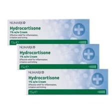 Image of 3 x Numark Hydrocortisone Cream 1% 15g - Itching Irritated Skin or Inflammation