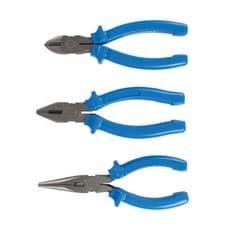 Image of Mixed Pliers 6" Long Nose Combination Side Cutting 160mm Silverline 427610 3PC