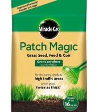 Image of Miracle-Gro Patch Magic Grass Seed Feed & Coir Lawn Grows & Repair 3.6kg 16m²