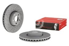 Image of 2x Brake disc perforated/vented 09.D529.23 BREMBO for MERCEDES-BENZ C-CLASS CLS