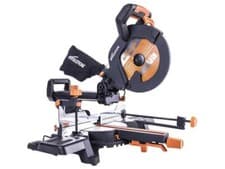 Image of Evolution R255SMS+ Pro Multi-Material Sliding Mitre Saw 255mm 2000W 240V