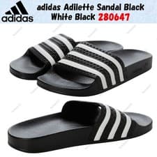 Image of adidas Adilette Sandal Black White Black 280647 Men's Size