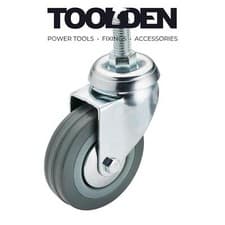 Image of Draper 65475 Swivel Bolt Fixing Rubber Castor, 75mm Diameter, S.W.L. 70kg