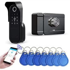 Image of Smart Fingerprint Door Lock Keyless Entry with TT Lock App – Black