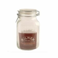 Image of 1.5L Litre Square Kilner Clip Top Glass Food Storage Jar Canister Preserver Pot