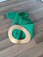 Image of Green Suede Leather Belt Made In Italy by Vera Pelle Adjustable Length