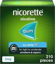 Image of Nicorette Icy White 2mg Chewing Gum 4x210pcs | 840 Pieces Quit Smoking Aid