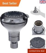 Image of Hydramax Black Shower Head - Classic 1-Jet Rain Setting for Luxurious Experience