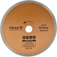 Image of VITREX 180mm 7" Hi-Glaze Diamond Porcelain Tile Cutting Blade / Disc 103406