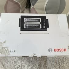 Image of Bosch TAT8613NGB Styline 2 Slice Toaster Black *NEW Box appears slightly ripped.