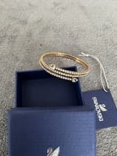 Image of Swarovski Ladies Twist Bracelet, Rose Gold