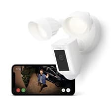 Image of Ring Floodlight Cam Plus - White - Wired - Security Camera - HD Video