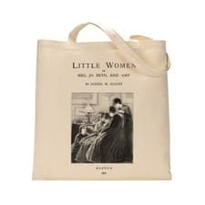 Image of Little Women by Louisa M. Alcott tote bag. Library bag. Book Bag. Aesthetic bag