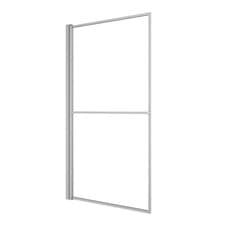 Image of GoodHome Ezili Bath Screen Chrome Effect Clear Glass Straight Panel 1400mm 850mm