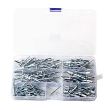 Image of 175pcs Assorted Blind Rivets in Clear Box for Easy Organization and Access