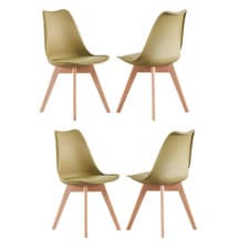 Image of Dining Chairs Set of 4 Modern Padded Seat Set of 4 UK Jamie Lorenzo Contemporary
