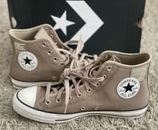 Image of Converse Chuck Taylor All Star High Sand White Trainers Size UK 11 BRAND NEW