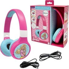 Image of Lexibook Barbie Bluetooth and Wired Foldable Headphones - HPBT010BB