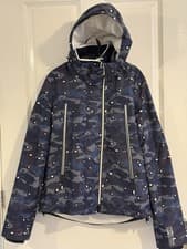 Image of SUPERDRY WINDCHEATER WOMENS TRIPLE ZIP JACKET BLUE SIZE 14