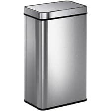 Image of HOMCOM 60 L Kitchen Bin with Fingerprint-Proof Stainless Steel, Silver Tone
