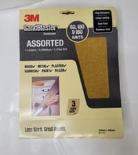 Image of 20X 3M Sandblaster Sandpaper Assorted Grits Coarse Medium Fine Pack 230x280mm