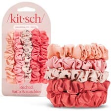 Image of Kitsch Satin Scrunchies for Women - No Crease Hair Ties for Girls | Scrunchies