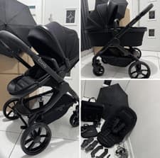 Image of iCandy Peach 7 Black Edition with New carrycot 🖤🖤 /Very good  condition 🖤