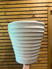 Image of Strata 43cm Moroccan Planter Plant Pot Stone Effect Finish Lightweight Resin