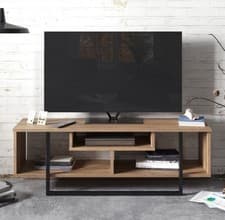 Image of Decorotika Asal 120 Cm Wide Modern Tv Unit For Tvs Up To 51" walnut black