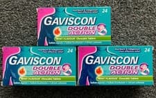 Image of 3 x 24 Gaviscon Double Action Mint Flavour Chewable | Total 72 Tablets