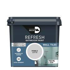 Image of Maison Deco Refresh Bathroom Wall Tile Paint Waterproof Pebble Satin - 750ml