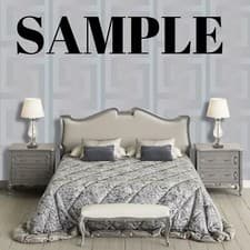 Image of Silver Versace Wallpaper Greek Key Luxury Modern Satin Paste The Wall SAMPLE